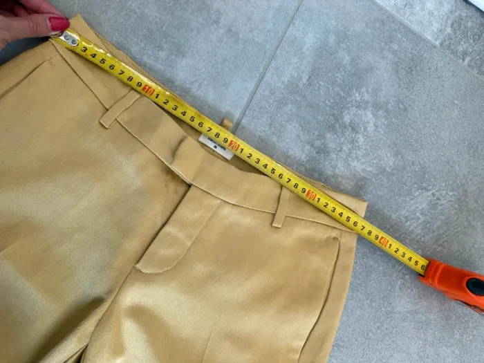 Tailleur ensemble blazer et pantalon Maison Sarah Lavoine doré taille XS parfait état - photo numéro 19