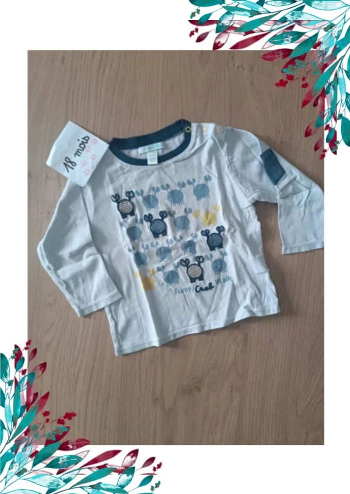 T-shirt garçon crabe 18 mois
