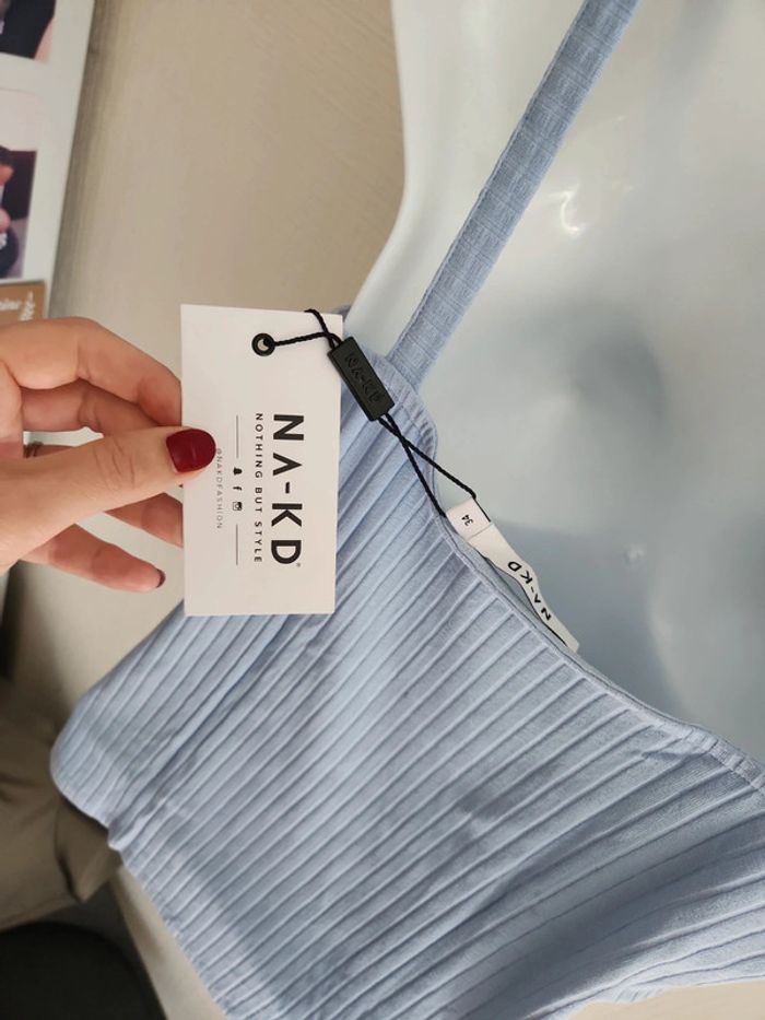 Débardeur bleu ciel NA-KD 34 neuf avec étiquette - photo numéro 8