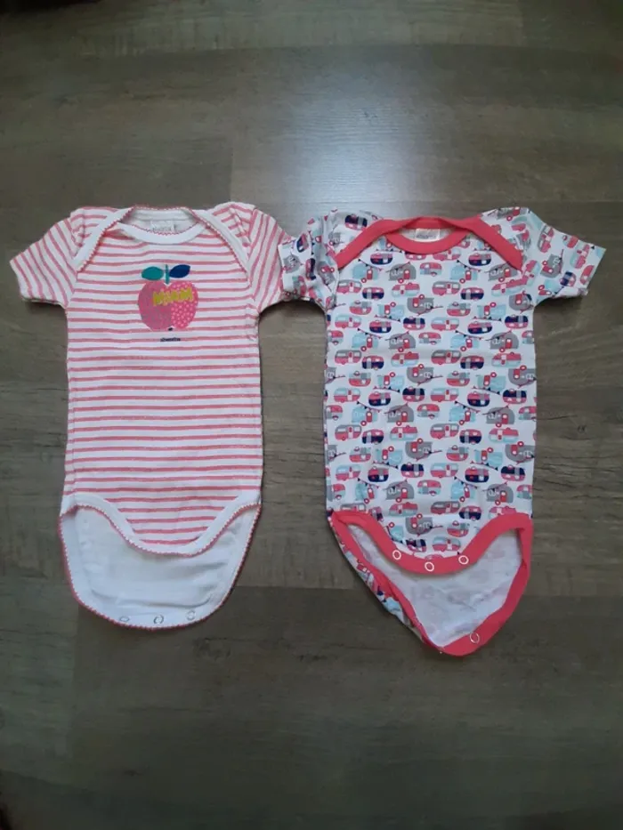 Lot de 2 bodys Absorba 9mois neuf