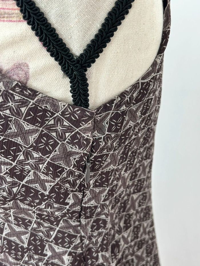Robe sinequanone marron violine en soie taille 38 été à bretelles - photo numéro 8