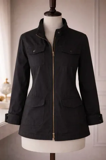 veste noir taille s mais taille grand