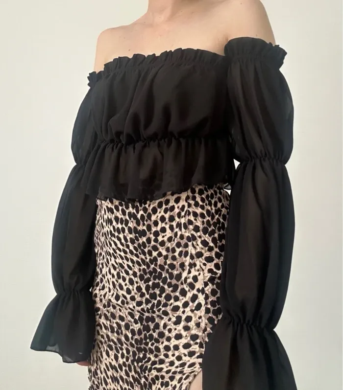 Haut noir vintage - photo numéro 2