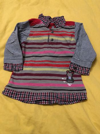 Polo manches longues fille 6 mois catimini