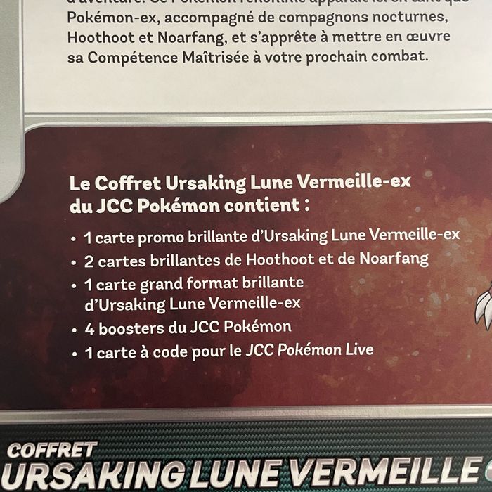 Pokémon-Coffret Ursaking lune vermeille ex - photo numéro 3