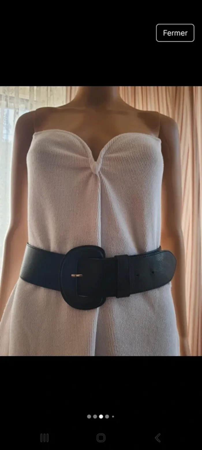 Ceinture en cuir noir Bradbury 80cm Handmade - photo numéro 3