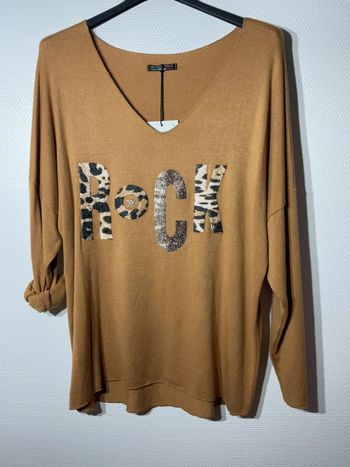 Pull « rock » femme taille unique (38-46)- vivichy- neuf avec étiquette