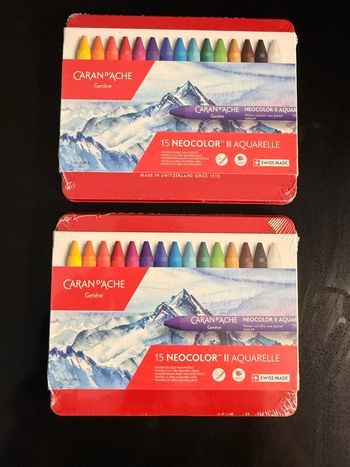 Lot de 2 boîtes neocolor 2 aquarelle Caran d’ache 