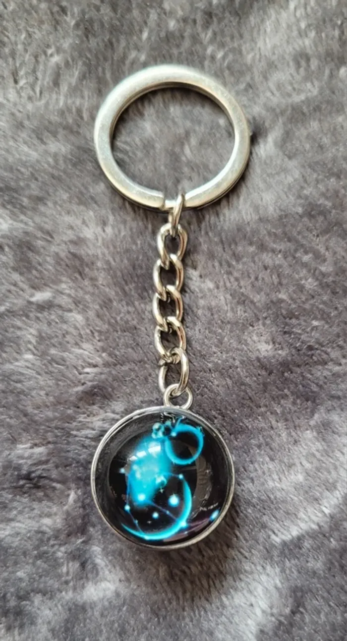 Porte-clés signe astrologique verseau - photo numéro 5