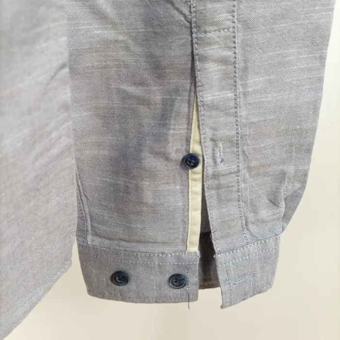 Chemise grise coton poches boutonnées H&M manches longues style casual taille L- L A1297 - photo numéro 6