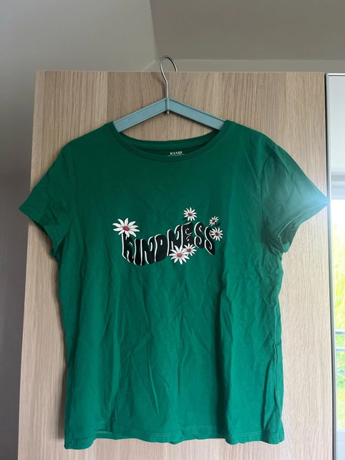 Tee shirt simple vert