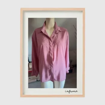Jolie chemisier manches longues/broderie taille 50