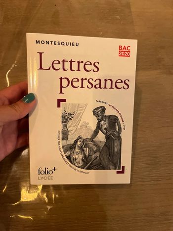 Livre les lettres persanes