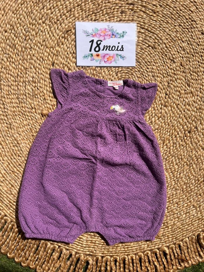 Combi short broderie anglaise dpam 18 mois