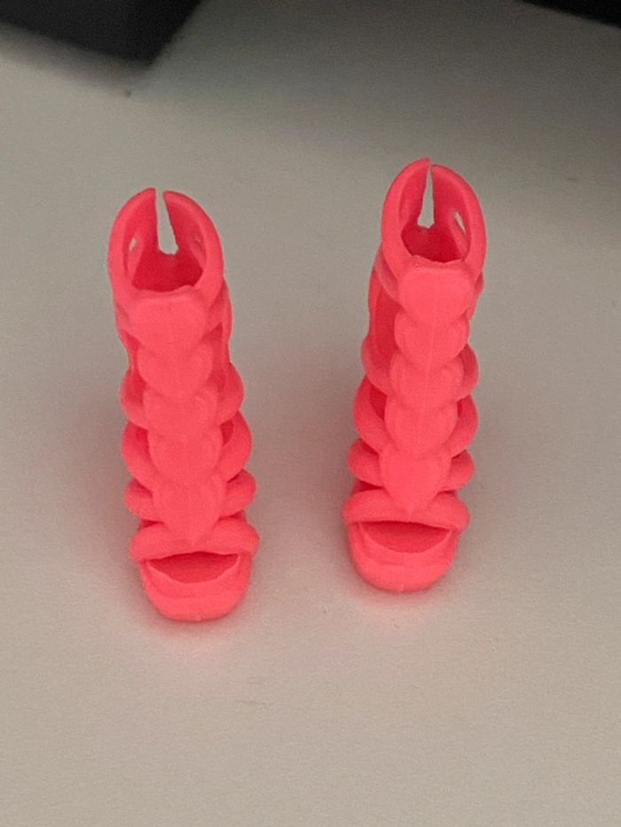 Chaussures rose pour poupée Barbie - photo numéro 3