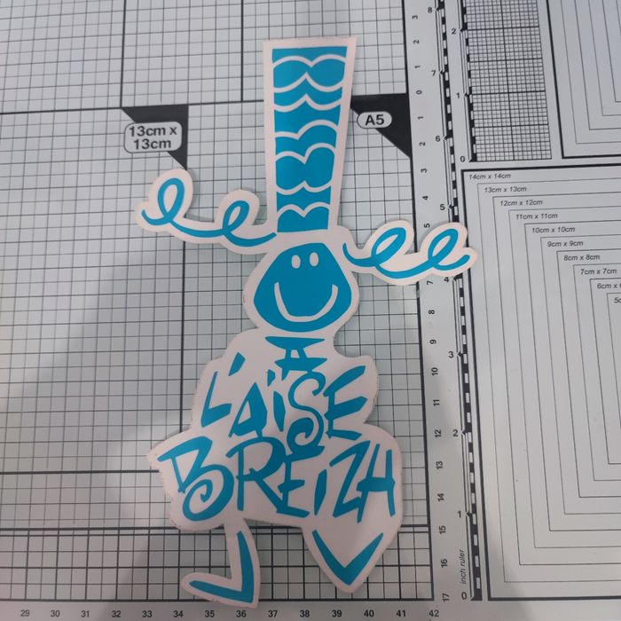 Autocollant bigoudène bleu