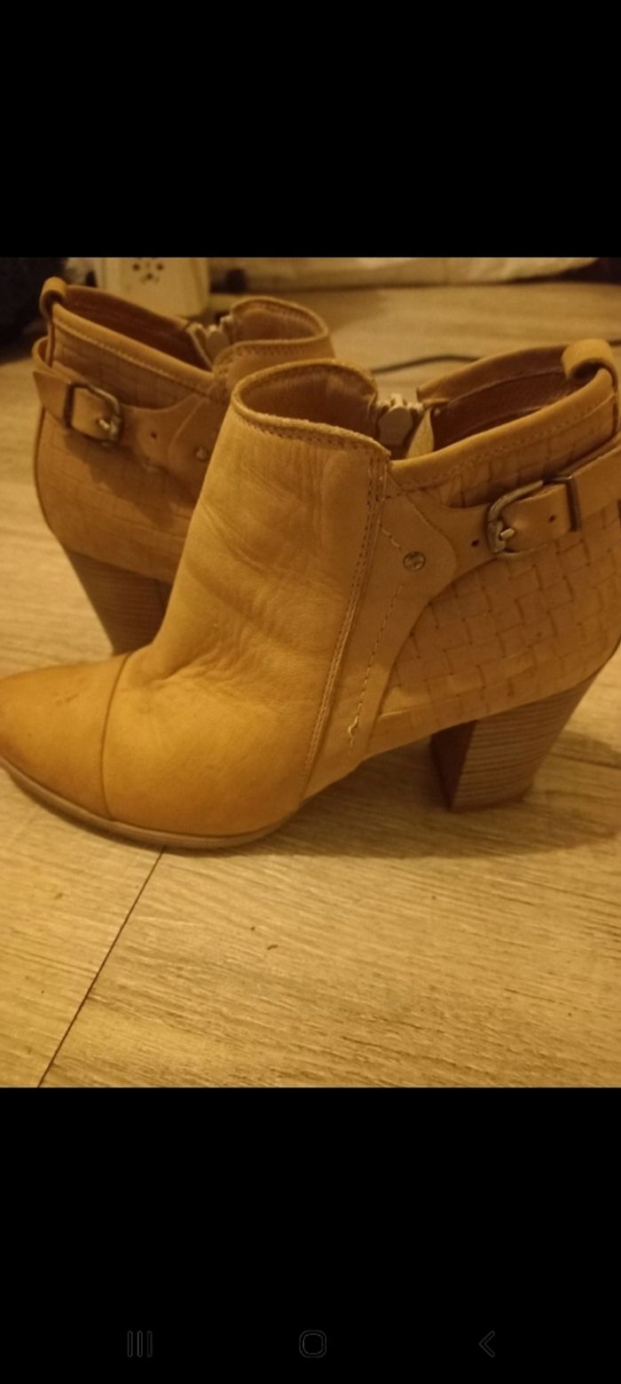 Bottine cuir véritable nubuck - photo numéro 2