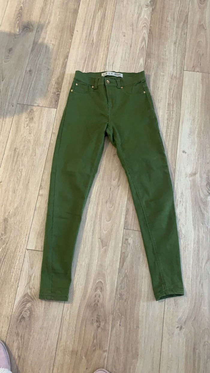 Pantalon vert skinny - photo numéro 4