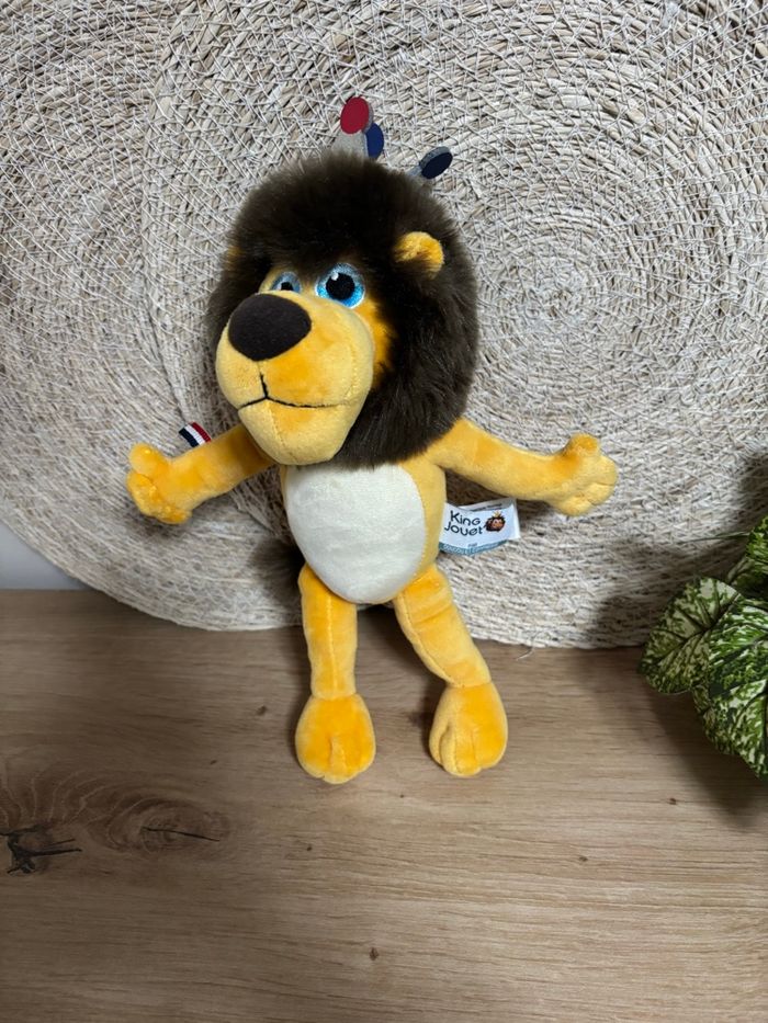 Neuf doudou mascotte lion jaune King jouet doudou et compagnie - photo numéro 2