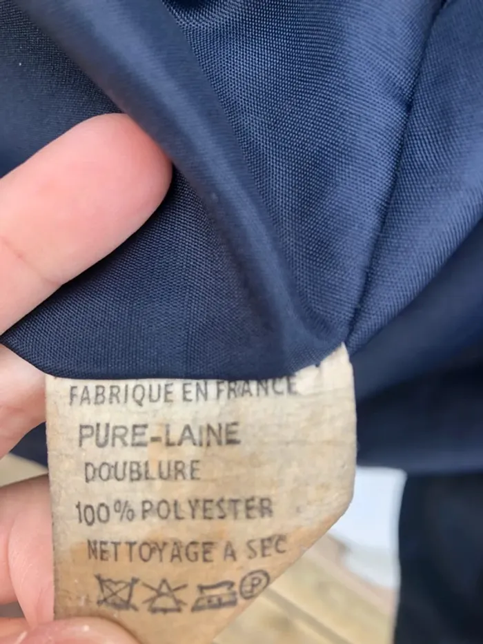 Manteau pure laine bleu Navajo Aztec made in France 🇫🇷 - photo numéro 2