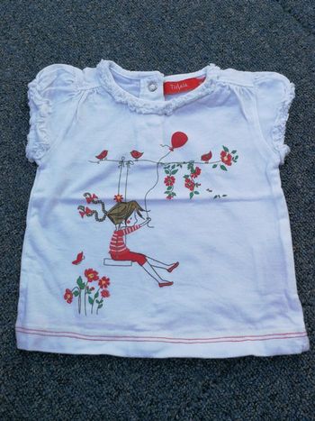 Tshirt MC blanc 6M Tissaia