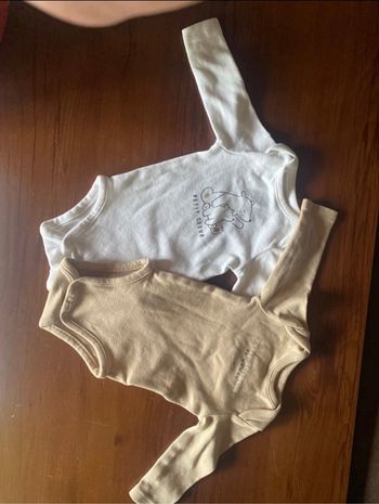 Lot de 2 bodies bébé garçon – 3 mois (60 cm) 👶💙