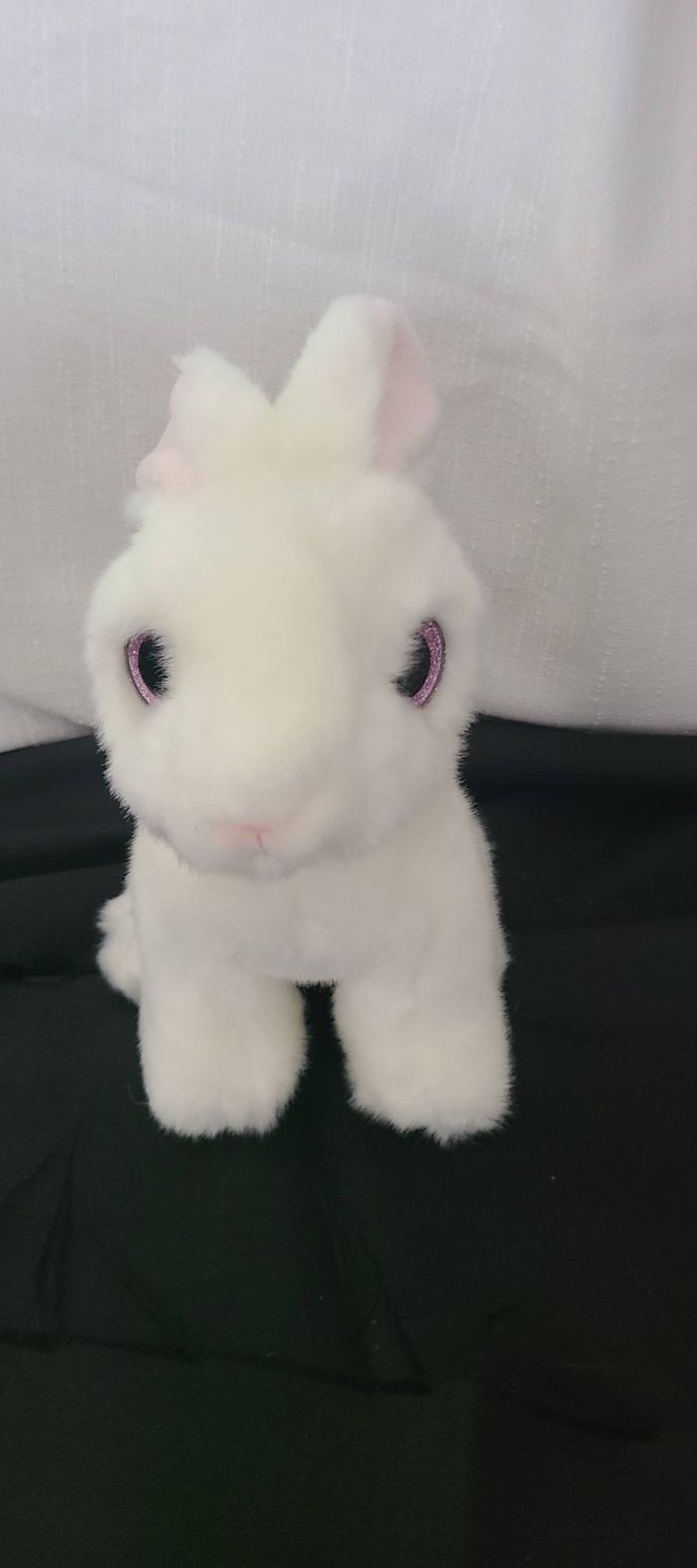Peluche lapin blanc et rose - photo numéro 6