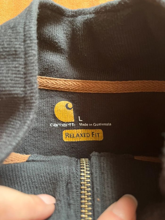 demi zip carhartt NOIR - photo numéro 3