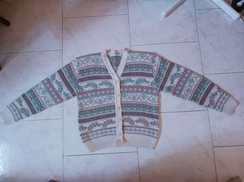 gilet jacquard taille 36-38 bouton de rechange St Michael