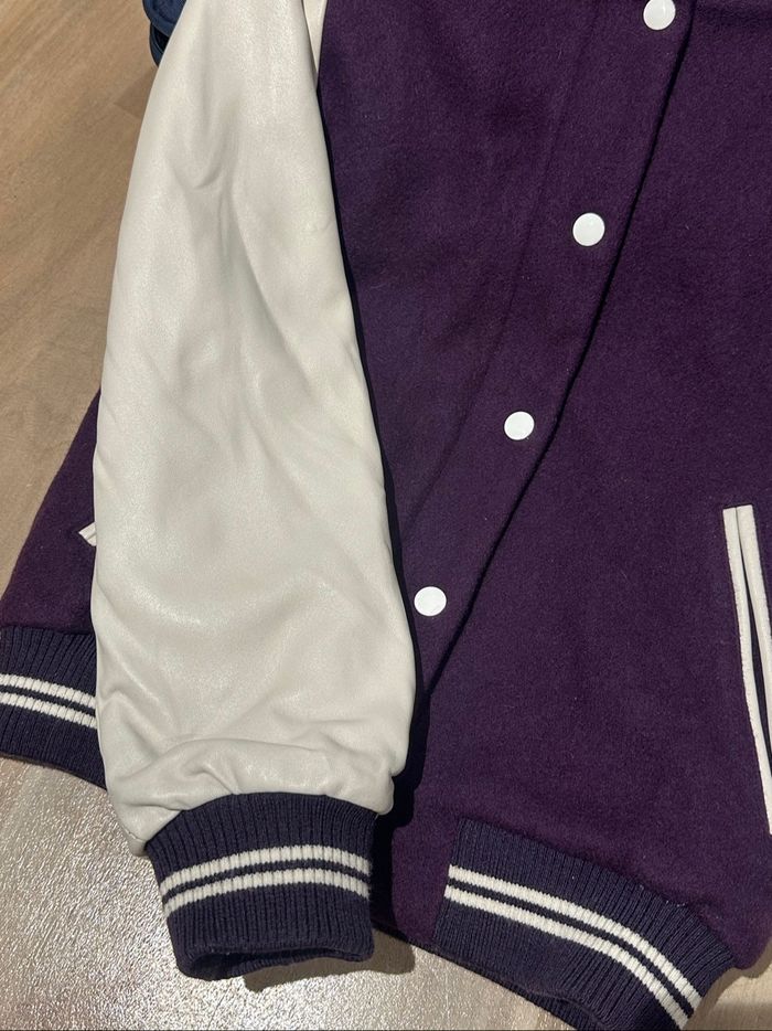 Veste bombers Bonpoint Paris taille 12 ans manches et détail en cuir - photo numéro 5