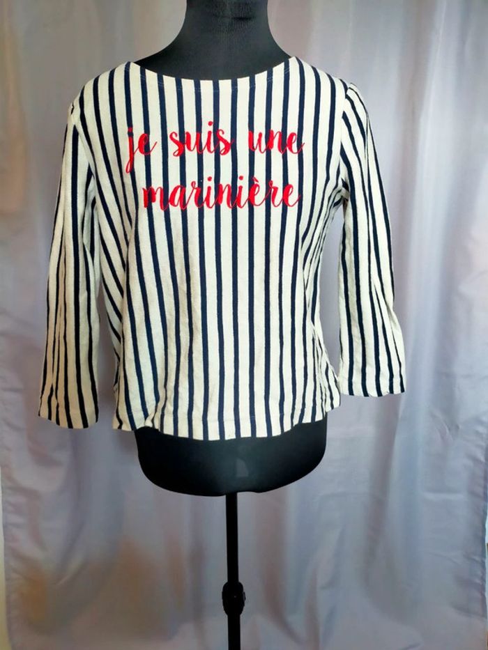 Pull marinière - Je suis une marinière – Petit Bateau – Femme – Taille M - photo numéro 8