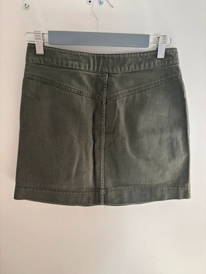 Jupe jeans poches Kaki H&M - photo numéro 3