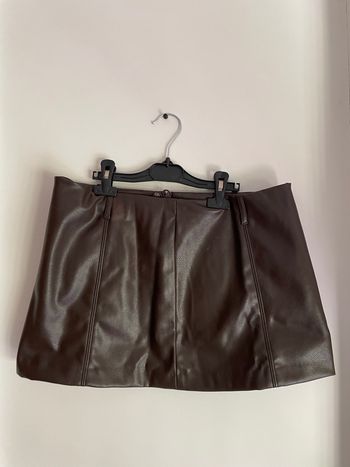 jupe cuir marron neuve H&M 