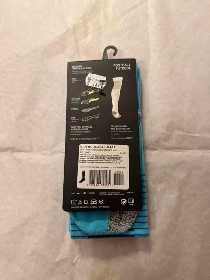 Chaussettes de foot Nike Grip FC Barcelone taille 36/38 authentique neuf - photo numéro 5