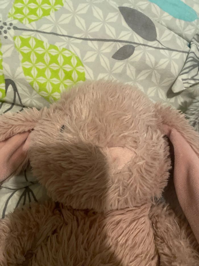 ensemble/lot de lapin, doudou, tout doux rose et gris - photo numéro 8
