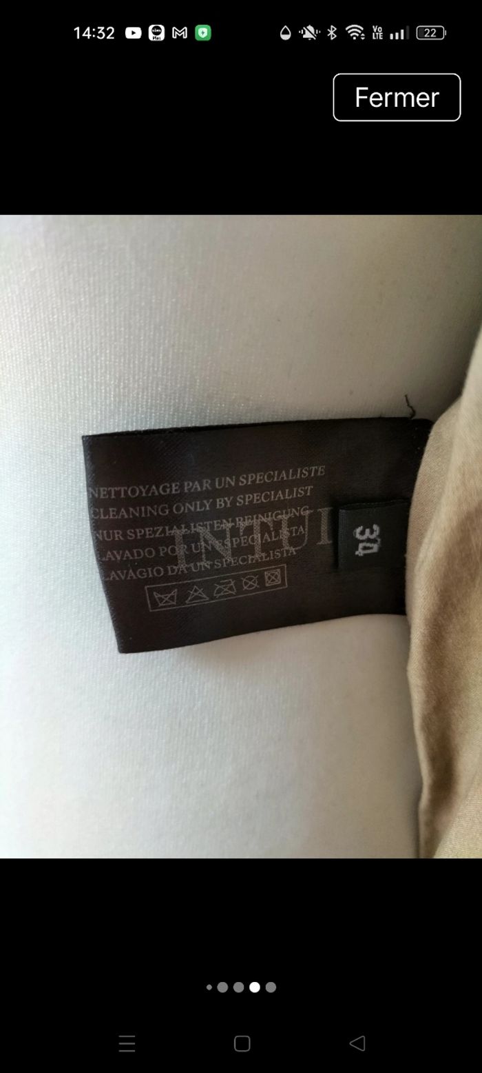 Perfecto cuir beige véritable - photo numéro 8