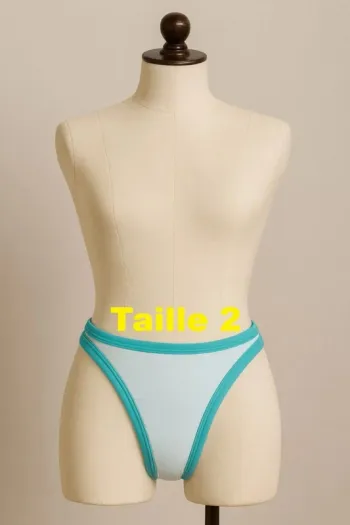 Maillot de bain bas uniquement bleu clair blanc turquoise Roxy Taille 2