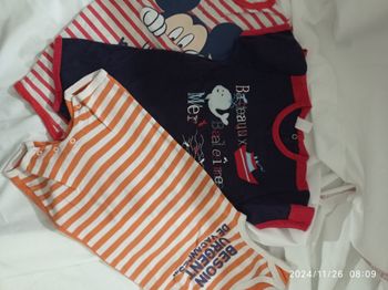 lot de 3 bodies été taille 18mois réf R28 P10
