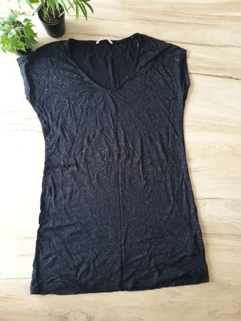 Tee shirt noir a paillette femme taille S