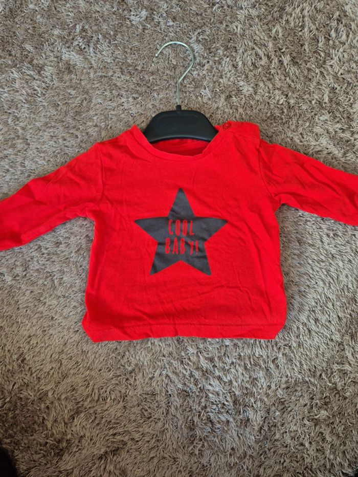 T-shirt manches longues 3 mois 62 cm in extenso - photo numéro 2