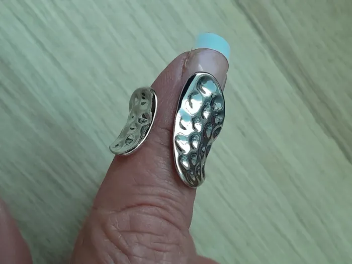Bague ouverte, réglable, couleur argentée, style Bohème N°2 - photo numéro 2