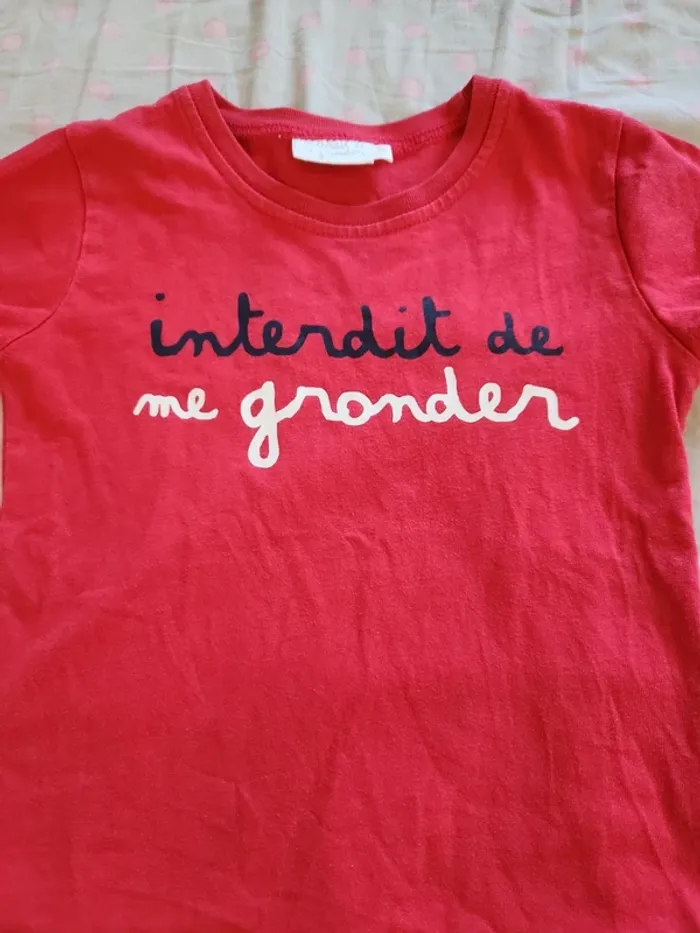 T-shirt Interdit de me gronder - photo numéro 2