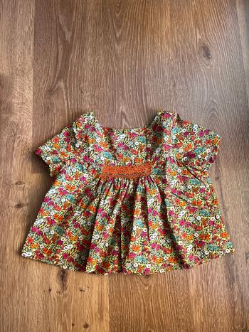 Blouse fille Liberty smockée 3 ans Bonpoint