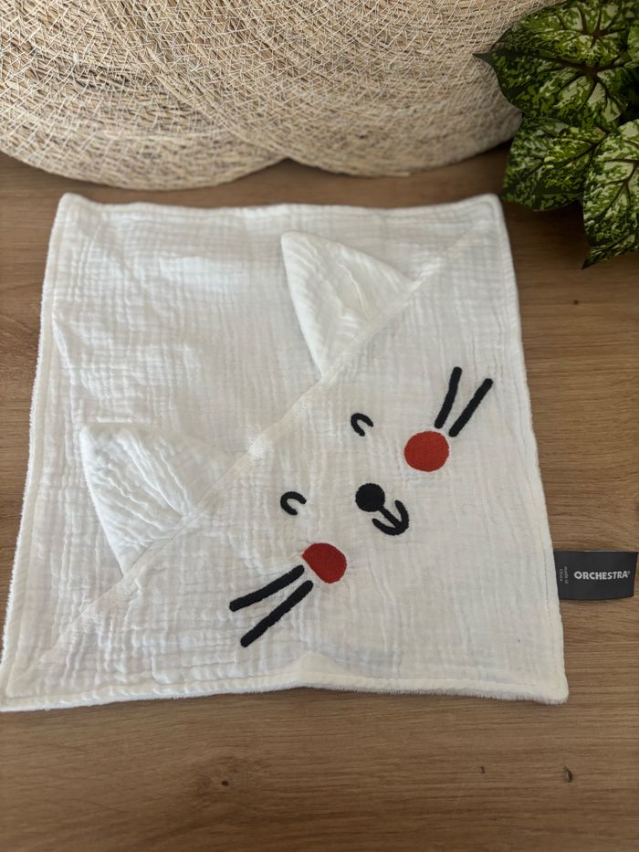 Neuf doudou plat lange chat blanc orchestra