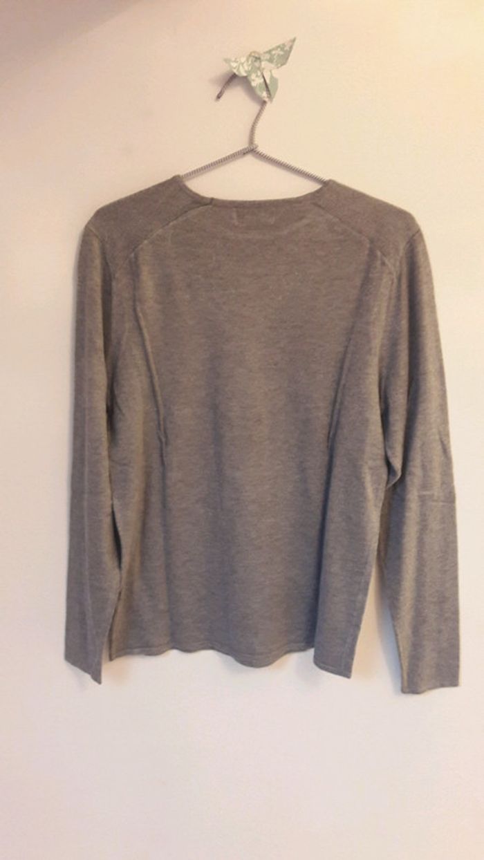 👨 Pull gris léger manches longues Zara Man Taille L - photo numéro 4
