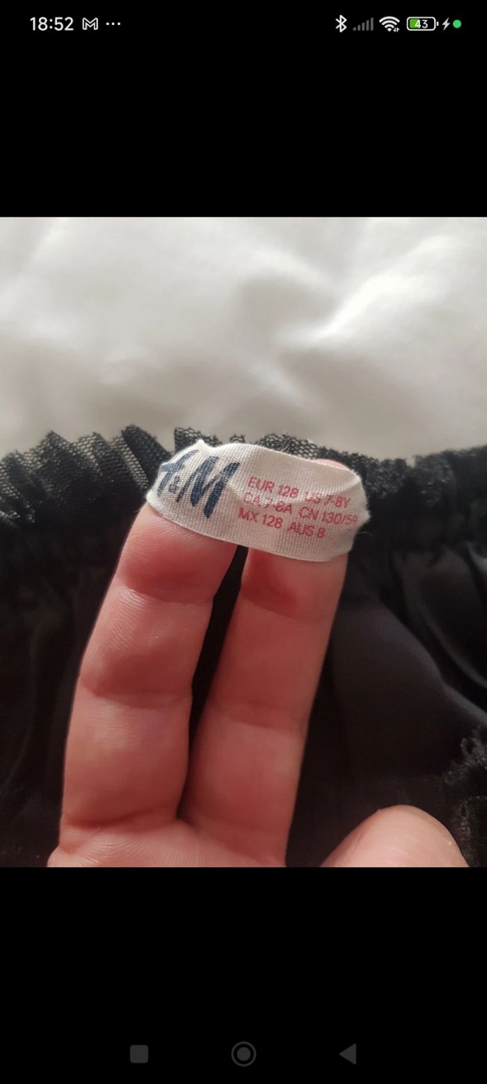 Jupe noire en tulle pailleté - H&M - Taille 7/8 ans - photo numéro 3