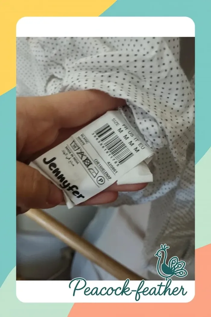 Chemise Jennyfer blanche à pois 38 - photo numéro 6