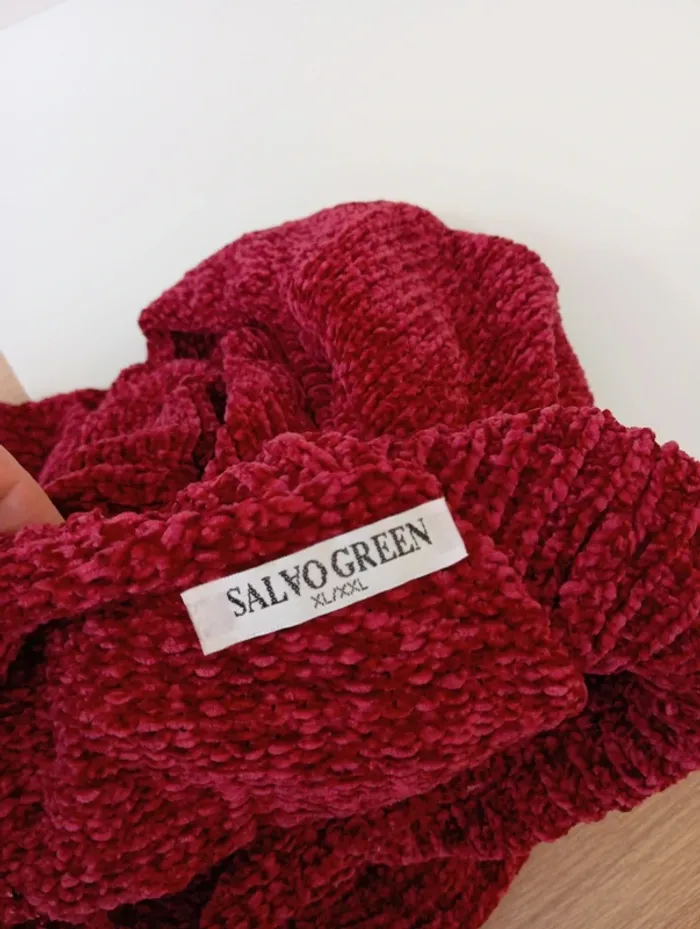 Pull bordeau en maille douce taille XL Salao Green - photo numéro 2