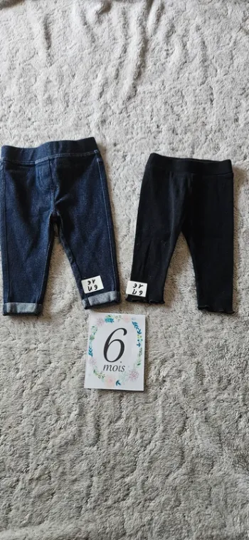 Lot 2 leggings 6 mois