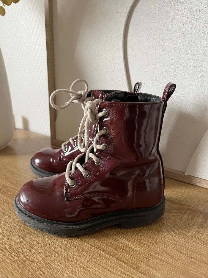 Bottines bordeaux fille